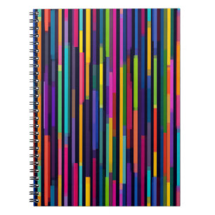 Neon Verticaal Streeppatroon Notitieboek