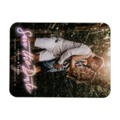 Neon Vertical Photo Save the Date Magnet Magneet (Horizontaal)