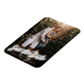 Neon Vertical Photo Save the Date Magnet Magneet (Linkerzijde)