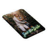 Neon Vertical Photo Save the Date Magnet Magneet (Rechterzijde)