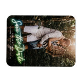 Neon Vertical Photo Save the Date Magnet Magneet (Horizontaal)