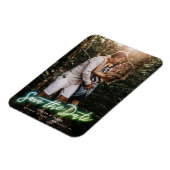 Neon Vertical Photo Save the Date Magnet Magneet (Linkerzijde)