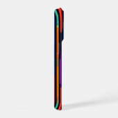 Neon Vertical Stripe Pattern iPhone Hoesje (Rechterkant)