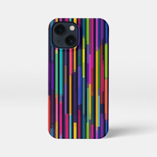 Neon Vertical Stripe Pattern iPhone Hoesje (Achterkant)