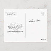 Neon Verticale Foto Opslaan van de datum Briefkaar Briefkaart (Achterkant)