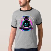 Neon Vibes: De Cosmic Beat van de DJ T-shirt (Voorkant)