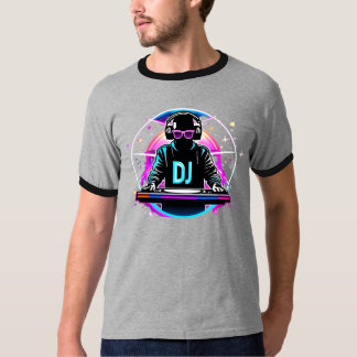 Neon Vibes: De Cosmic Beat van de DJ T-shirt