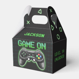 Neon Video Game Arcade Birthday Party Favor Box Bedankdoosjes