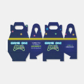 Neon Video Game Arcade Birthday Party Favor Box Bedankdoosjes (Uitgevouwen)