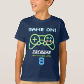 Neon Video Game Arcade Birthday Shirt (Voorkant)