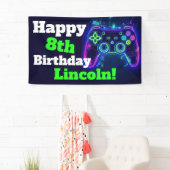 Neon Video Gamer Arcade Gaming Happy Birthday Spandoek (Insitu)