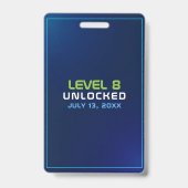 Neon videogame arcadefeest VIP-badge Badge (Achterkant)