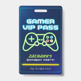 Neon videogame arcadefeest VIP-badge Badge
