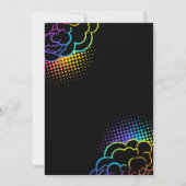 Neon Videospel Controller Verjaardag Kaart (Achterkant)