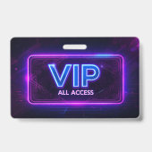 Neon VIP All Access Badge  (Voorzijde)