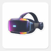 Neon Virtual Reality VR Headset Gaming Sticker (Voorkant)