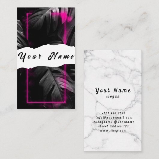 Neon Visitekaartje (Voorkant / Achterkant)