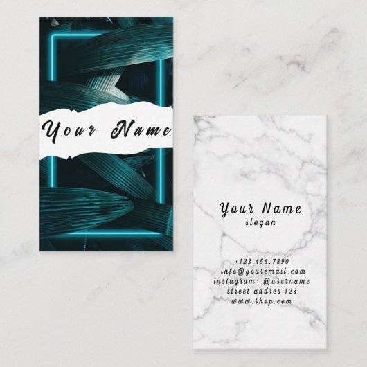 Neon Visitekaartje (Voorkant / Achterkant)