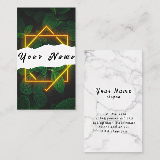 Neon Visitekaartje (Voorkant / Achterkant)