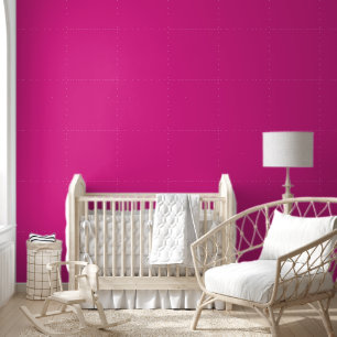 neon vivid pink massief roze behang