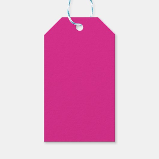 neon vivid pink | massief roze cadeaulabel (Voorkant)