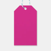 neon vivid pink | massief roze cadeaulabel (Achterkant)