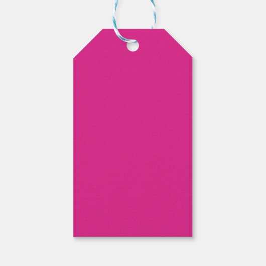 neon vivid pink | massief roze cadeaulabel (Achterkant)
