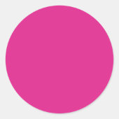 neon vivid pink | massief roze ronde sticker (Voorkant)
