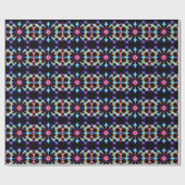 Neon Vlammende Kaleidoscoop Cadeaupapier (Vlak)