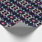 Neon Vlammende Kaleidoscoop Cadeaupapier (Hoek)