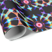 Neon Vlammende Kaleidoscoop Cadeaupapier (Rol Hoek)