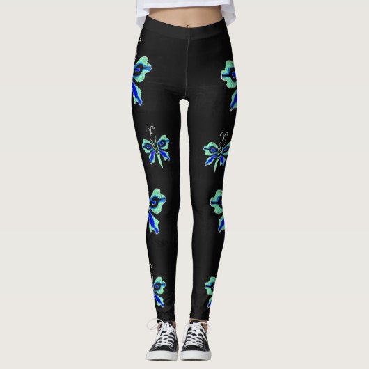 Neon Vlinder Leggings (Voorkant)