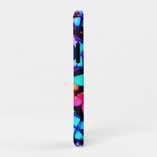 Neon Vlinder Patroon Case-Mate iPhone Case (Achterkant/rechts)