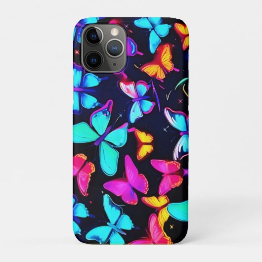 Neon Vlinder Patroon Case-Mate iPhone Case (Achterkant)