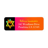 Neon vlinder retour adres label 2 (Voorkant)