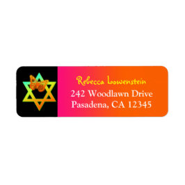 Neon vlinder retour adres label 2