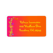 Neon vlinder retour adres label 3 (Voorkant)