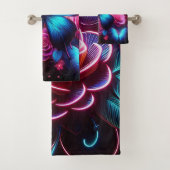 Neon Vlinder & Rozen Bad Handdoek (Insitu)