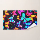 Neon Vlinderpatroon Bad Handdoek (Handdoek)