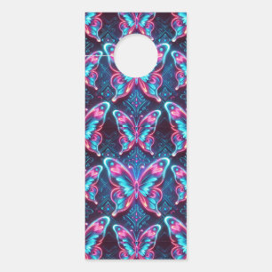 Neon vlinderpatroon deurhanger