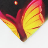 Neon Vlinderpatroon Fleece Deken (Hoek)