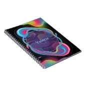 Neon Vloeibare Frame met Aangepaste Naam Notitieboek (Rechterzijde)