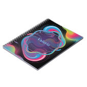 Neon Vloeibare Frame met Aangepaste Naam Notitieboek (Linkerzijde)