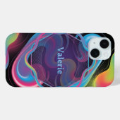 Neon Vloeibare Lijst met Aangepaste Naam Case-Mate iPhone Case (Achterkant (horizontaal))