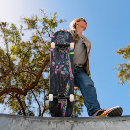 Neon Vloeibare Metaal Getatoeëerde Godin - Cyberpu Persoonlijk Skateboard