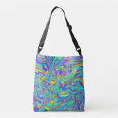 Neon vloeibare natte verfscheuren crossbody tas (Achterkant)