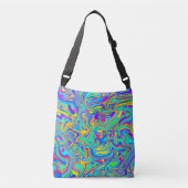 Neon vloeibare natte verfscheuren crossbody tas (Voorkant)