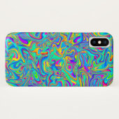 Neon vloeibare natte verfstalen Case-Mate iPhone case (Achterkant (horizontaal))