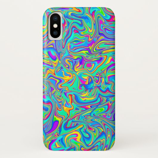 Neon vloeibare natte verfstalen Case-Mate iPhone case (Achterkant)