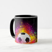 Neon Voetbal Mok (Voorkant links)